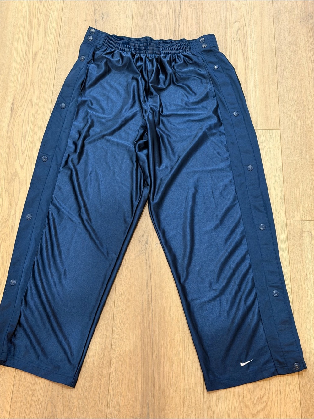 Nike Dark Blue Snap-Button Track Pants